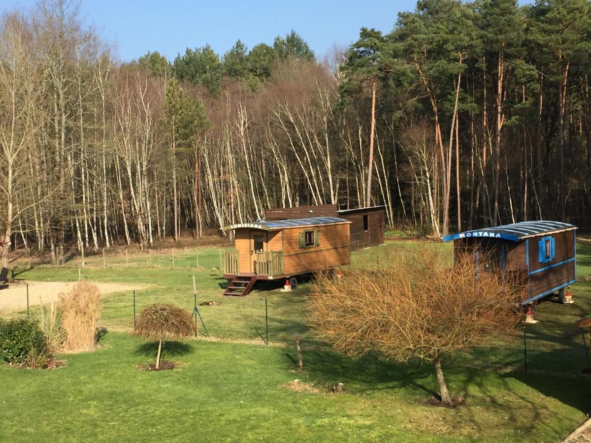 Roulottes Du Chalet Des Pins Rougeou Eksteriør bilde
